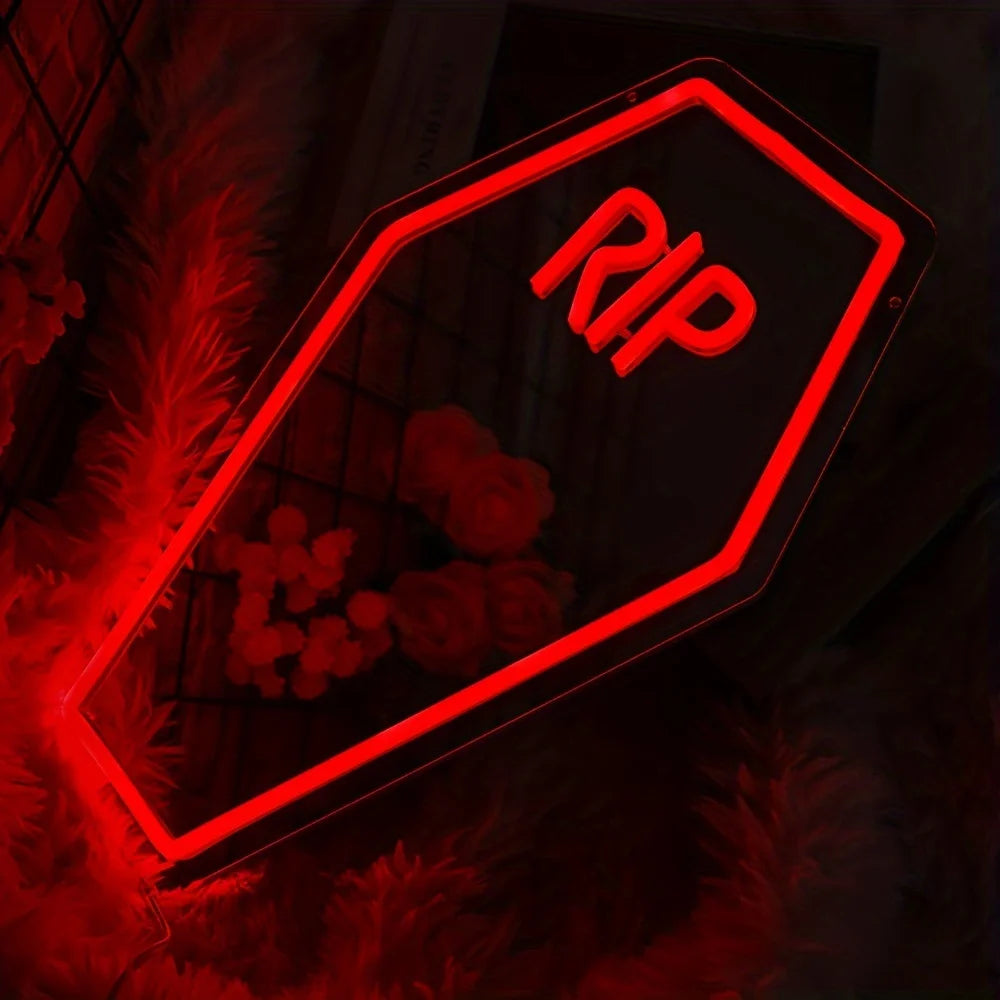 Coffin Rip Neon Mirror Sign