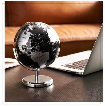 Rotating Metal Base World Globe