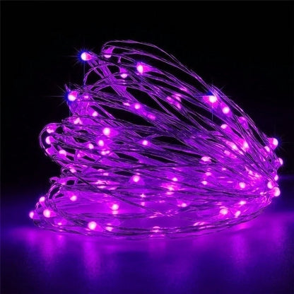 20M USB/Battery LED String Light Copper Silver Wire