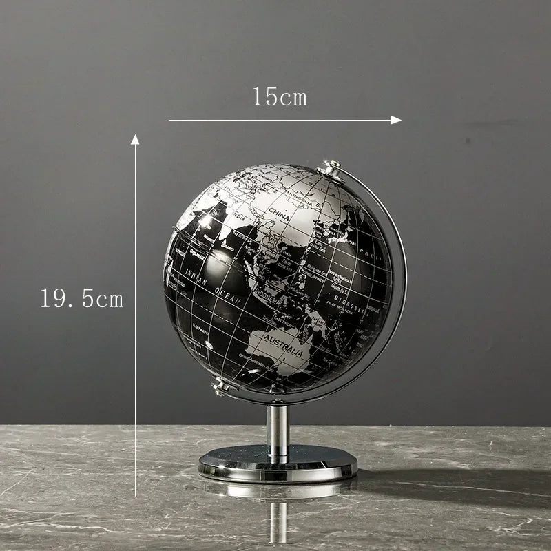 Rotating Metal Base World Globe