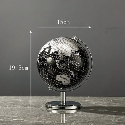 Rotating Metal Base World Globe