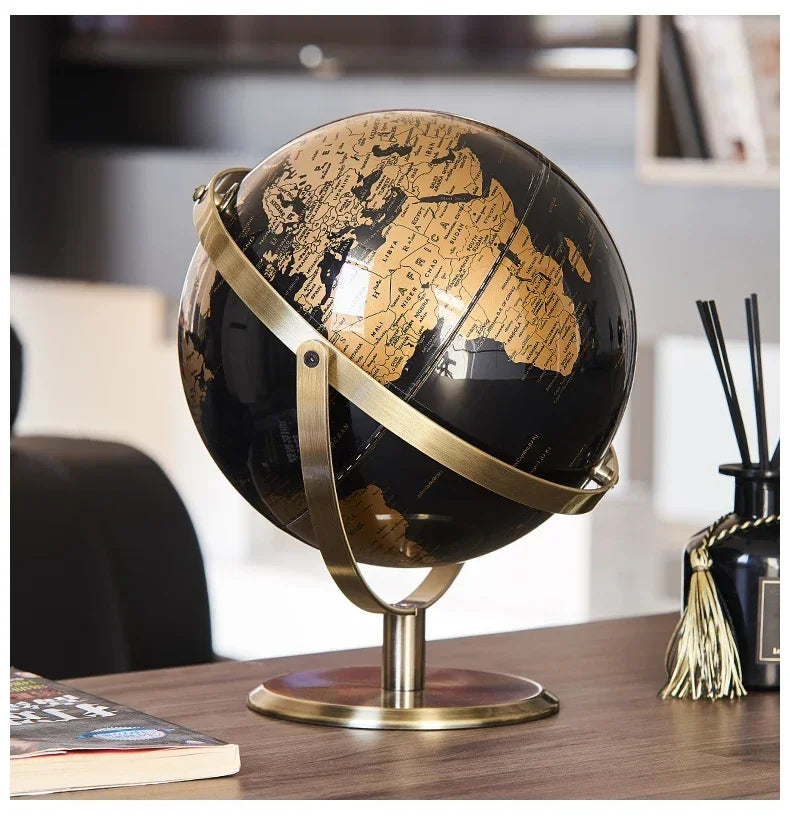 Rotating Metal Base World Globe