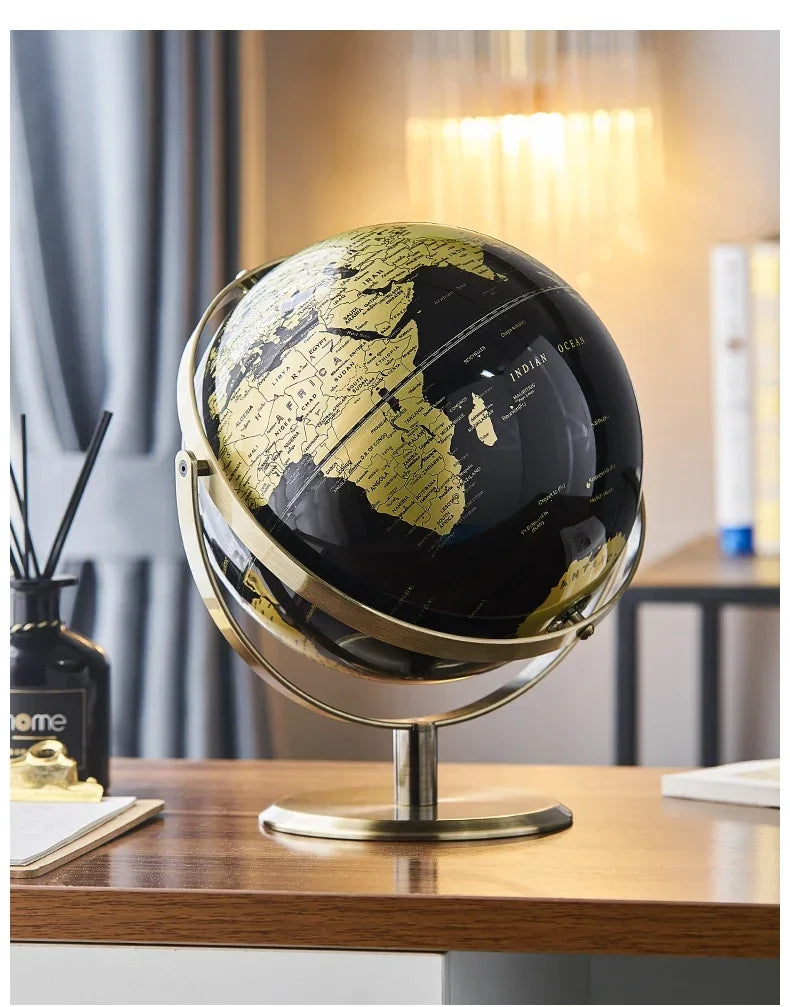 Rotating Metal Base World Globe