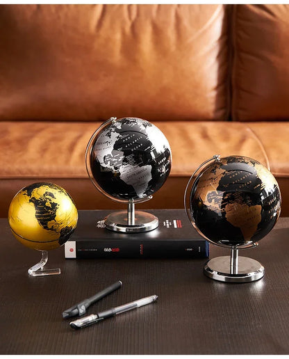 Rotating Metal Base World Globe