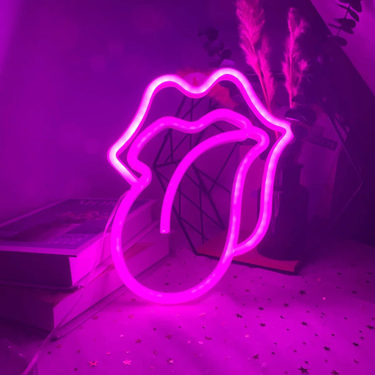 Mouth Lip Neon Light Sign LED