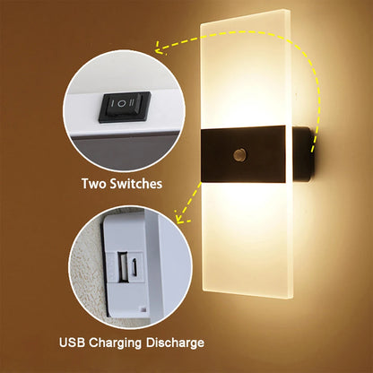 Touch Control Motion Sensor Rechargeable Light