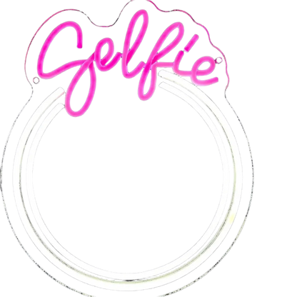 Selfie Circle LED Neon Mirror Light Sign