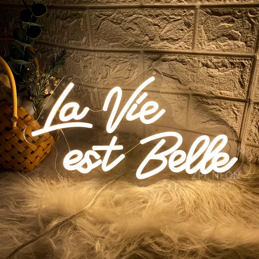 La Vie Est Belle Neon Light Sign (Life Is Beautiful )