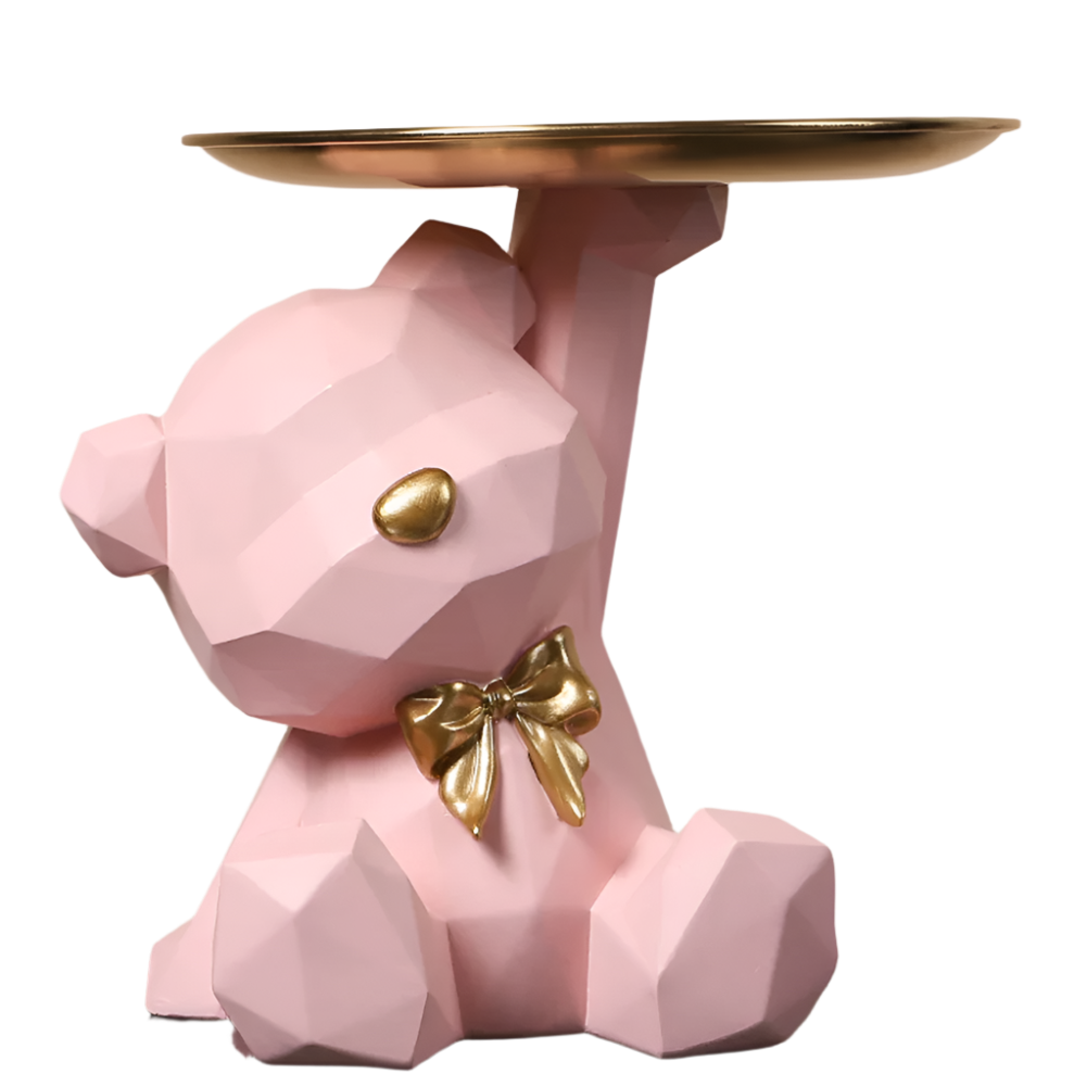 Geometric Bear Key Holder Figurine