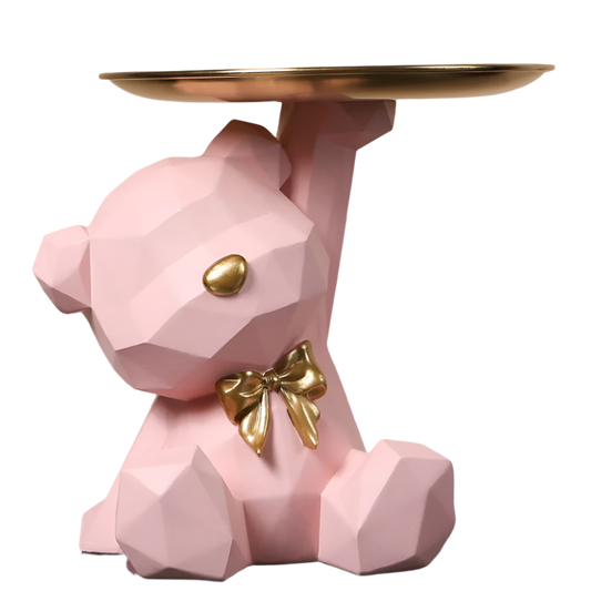 Geometric Bear Key Holder Figurine