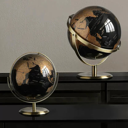 Rotating Metal Base World Globe