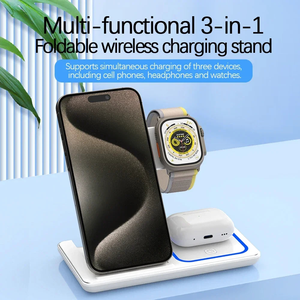 3 in 1 Magnetic Wireless Fast Charger Station