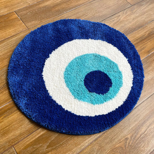 Evil Eye Circle Rug Carpet Plush Comfortable