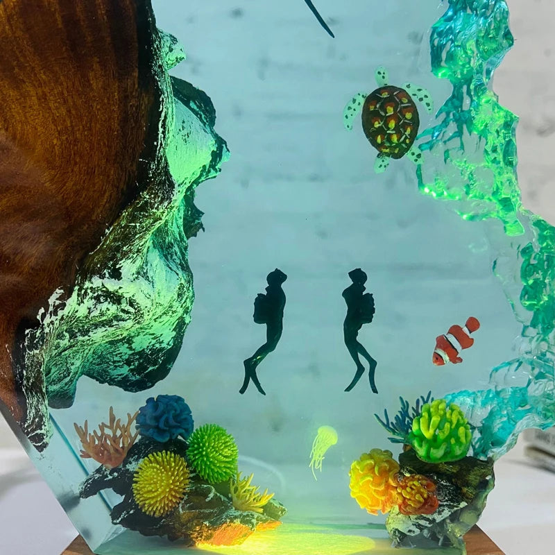 Resin Table Light Ocean