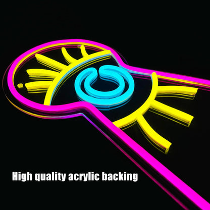 Key hole vision neon sign LED