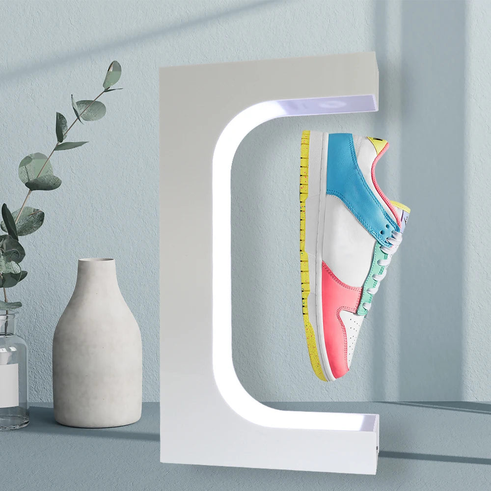 LED Floating Shoe Rack (Rotates 360 Degrees)