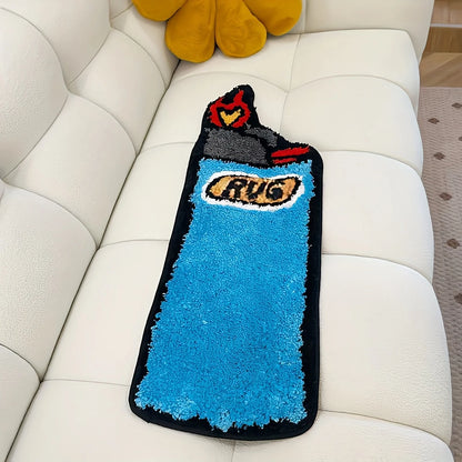 Blue Lighter Tufted Rug Art Rug