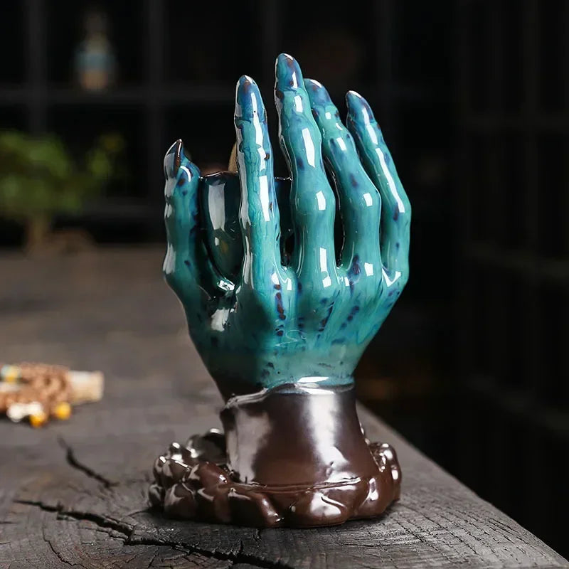 Skull Hand Incense Burner