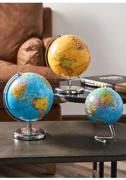 Rotating Metal Base World Globe