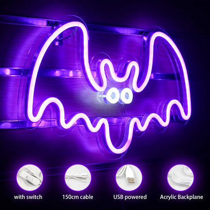  Bat Neon LED Light Sign