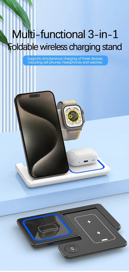 3 in 1 Magnetic Wireless Fast Charger Station