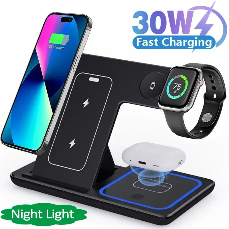 3 in 1 Magnetic Wireless Fast Charger Station