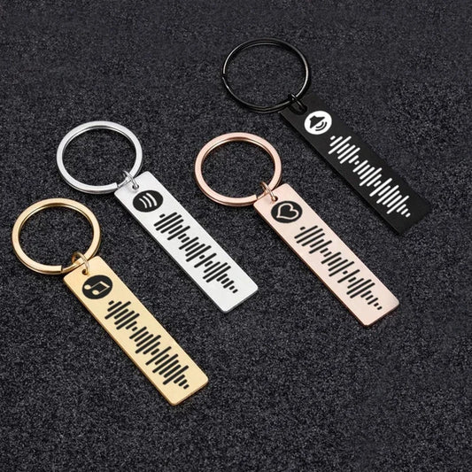 Music Customized Keychain Personalized Engraved Spotify Code