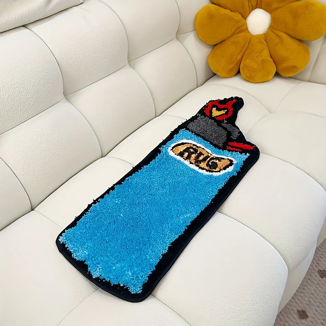 Blue Lighter Tufted Rug Art Rug