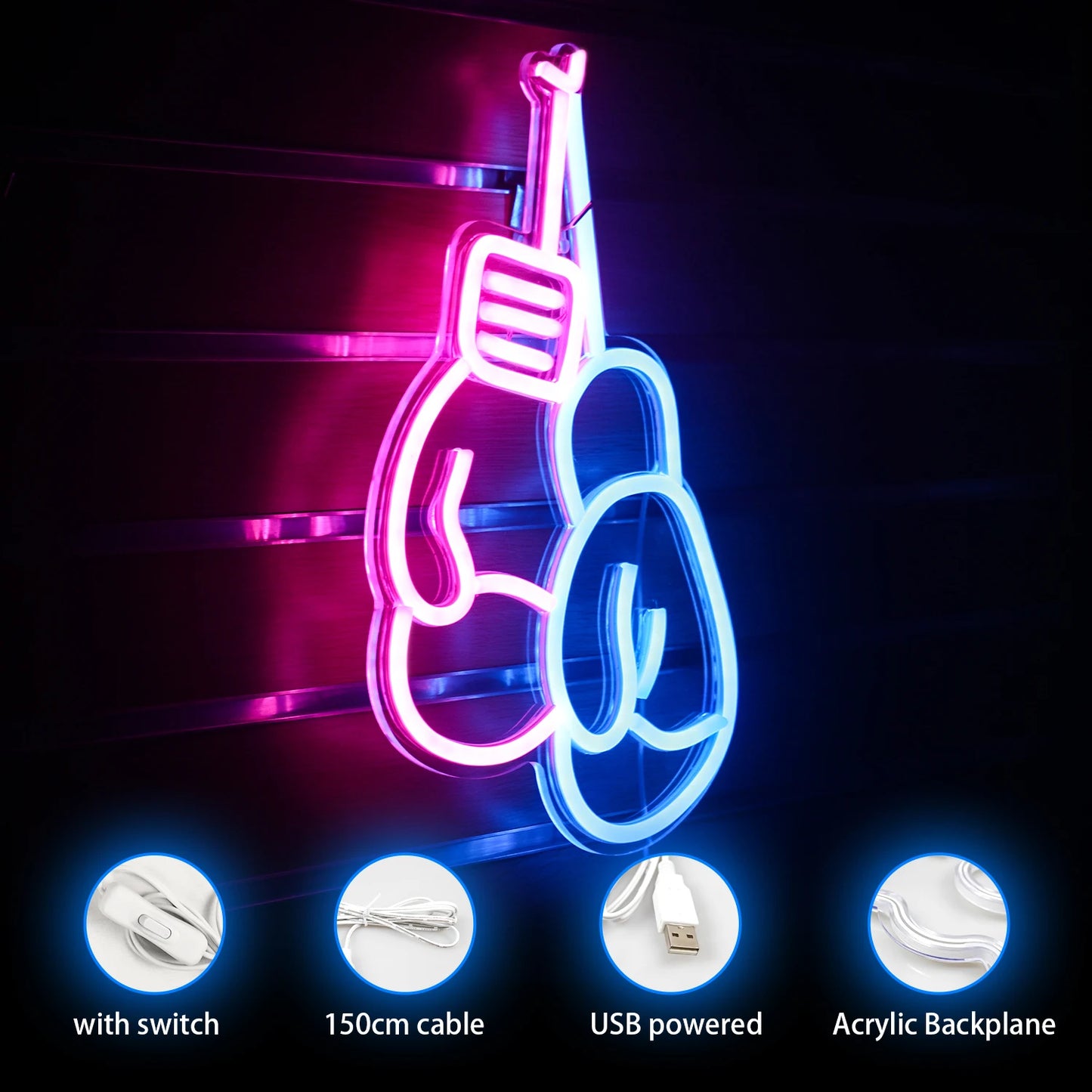 Boxing Gloves LED Neon Sign