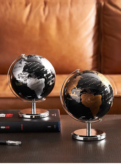 Rotating Metal Base World Globe