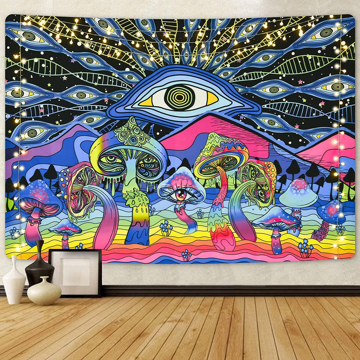 Psychedelic Mushroom Tapestry