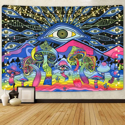 Psychedelic Mushroom Tapestry