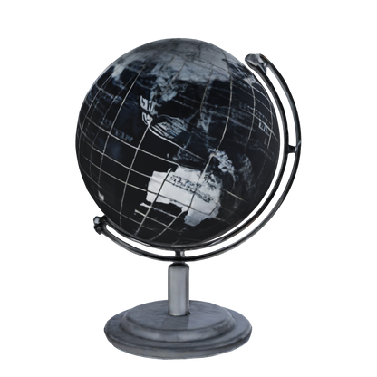 Rotating Metal Base World Globe